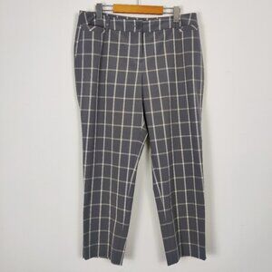 Cleo Petites Women's Plaid Slim-Fit Pants Size 12 Goth Office Career Grunge
